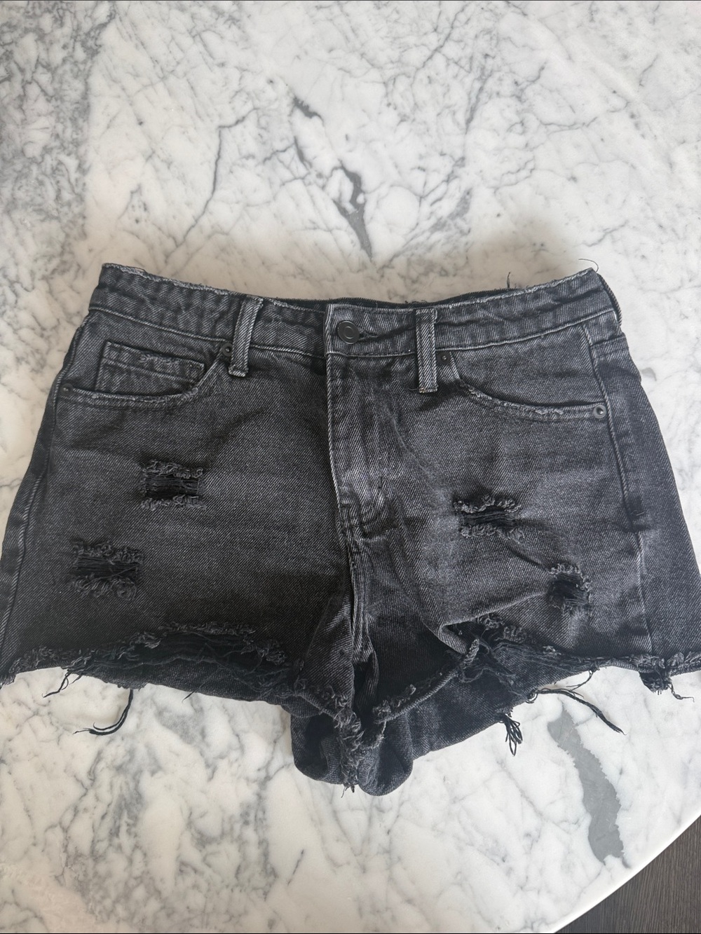 bp Black Distressed Denim Jean Shorts